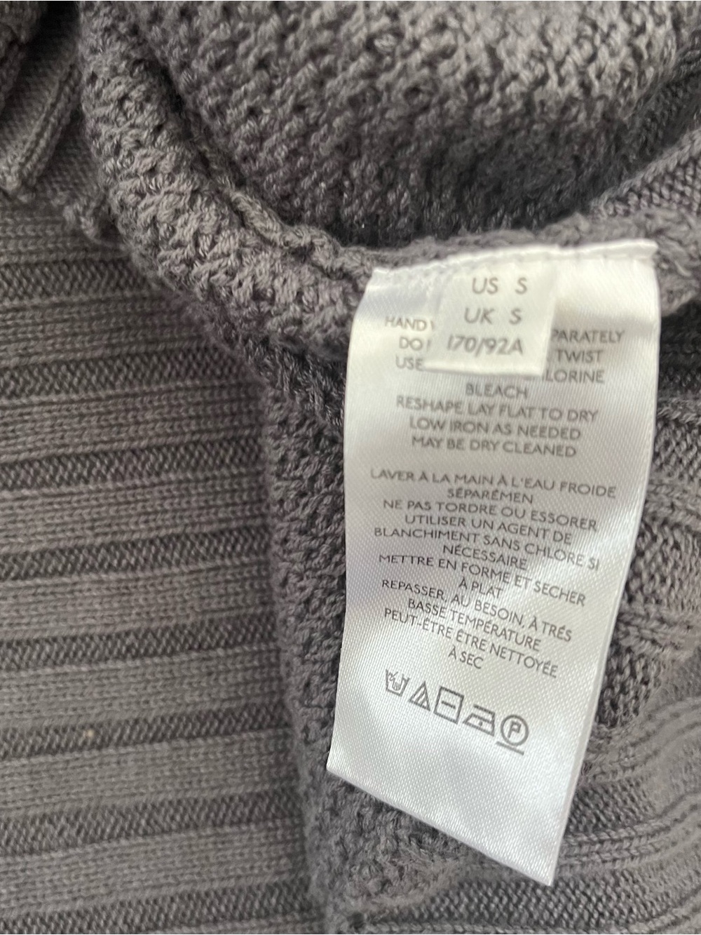 Free People FP Beach Hailee Waffle Knit Cardigan Gray NWT Size S - Picture 5 of 12